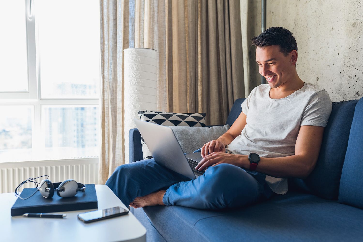 woman working on a laptop